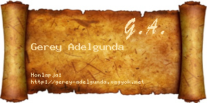 Gerey Adelgunda névjegykártya